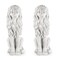 Set of 2 36.25"H Oversized MGO White Guardian Sitting Lion Garden Statue